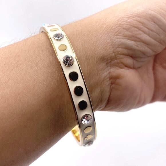 Kate Spade Bangle Bracelet White Enamel - Picture 1 of 6